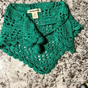 Misha And Puff Green Crochet Scarf